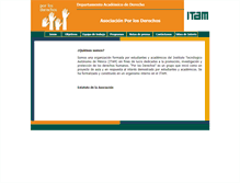 Tablet Screenshot of porlosderechos.itam.mx
