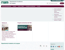 Tablet Screenshot of lenguas.itam.mx