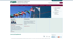 Desktop Screenshot of internacionales.itam.mx