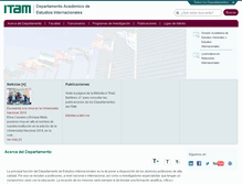 Tablet Screenshot of internacionales.itam.mx