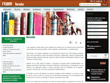 Tablet Screenshot of derecho.itam.mx